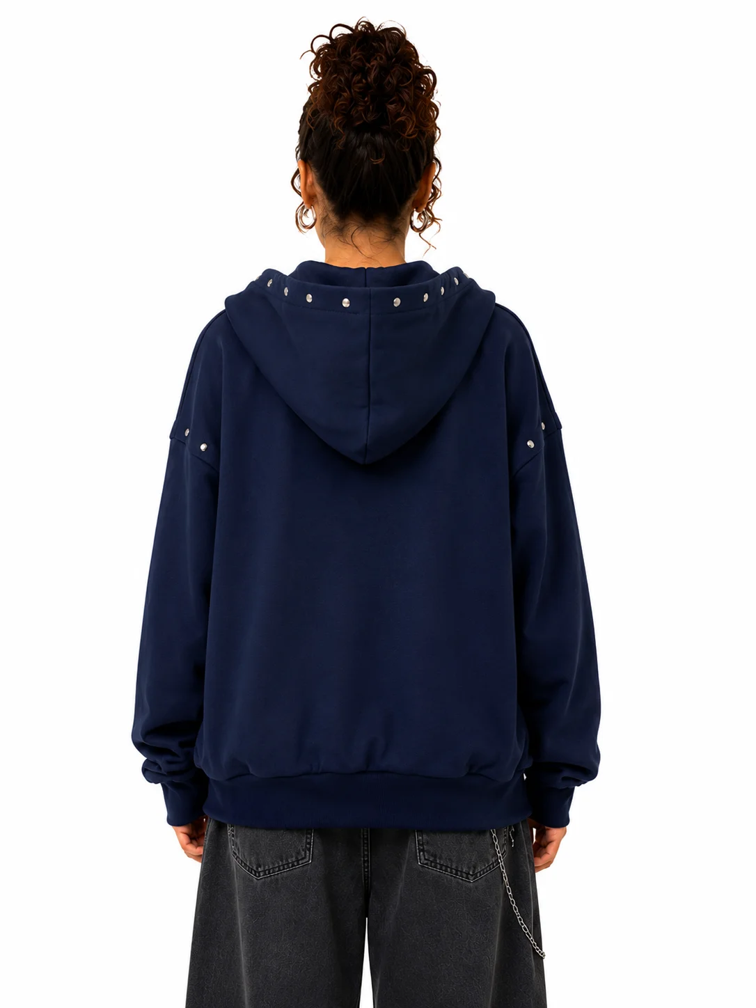 chaqueta boxy fit taches